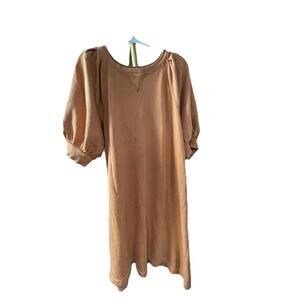 Universal Threads M Terra-Cotta Puff Sleeve Sweatshirt Dress￼